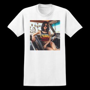 NWT California Dreamin Crew Neck Coastal Cruise Short Sleeve Graphic Tee (WHITE)